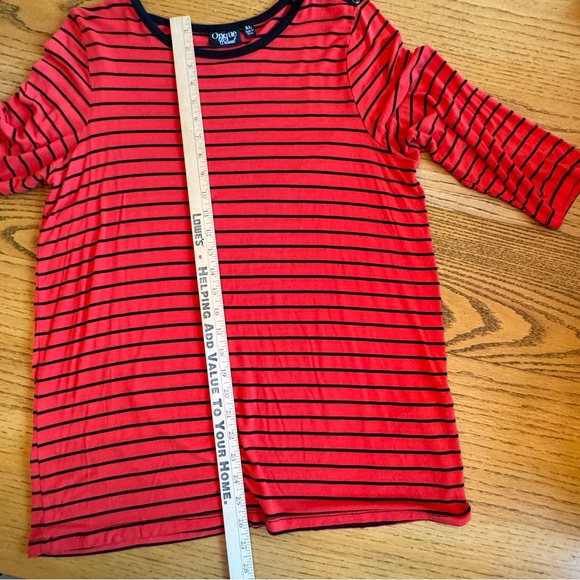Vintage Onque Casuals Womens Size XL Striped 3/4 Sleeve Long Shirt T-Shirt - Picture 7 of 7